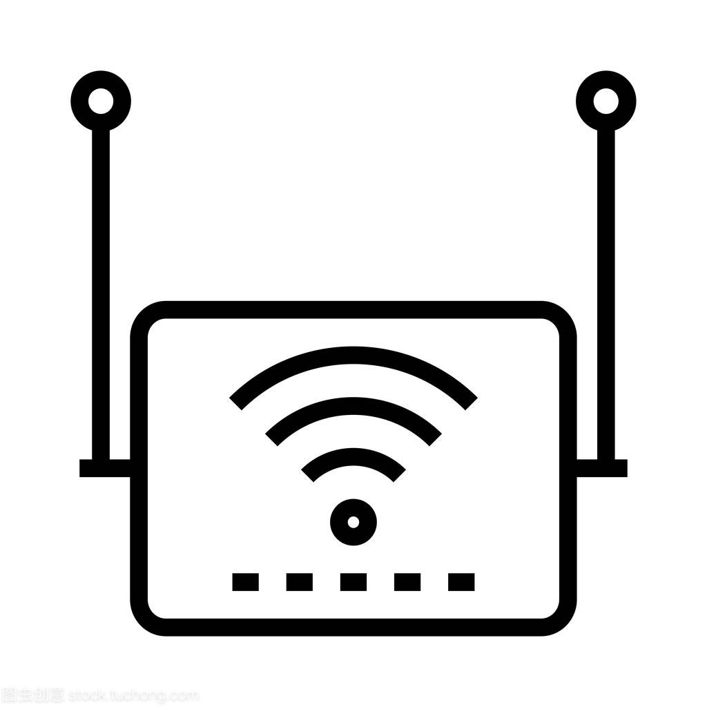 WIFI設(shè)備細線矢量圖標(biāo) 網(wǎng)絡(luò)設(shè)備的視覺語言